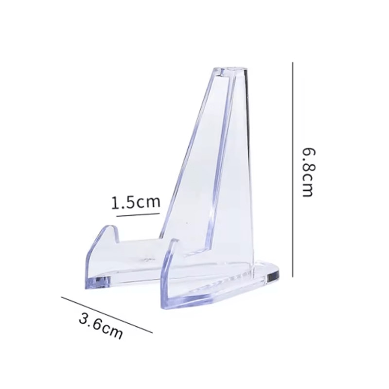 10Piece Clear Acrylic Coin Display Stand Easel Set 1