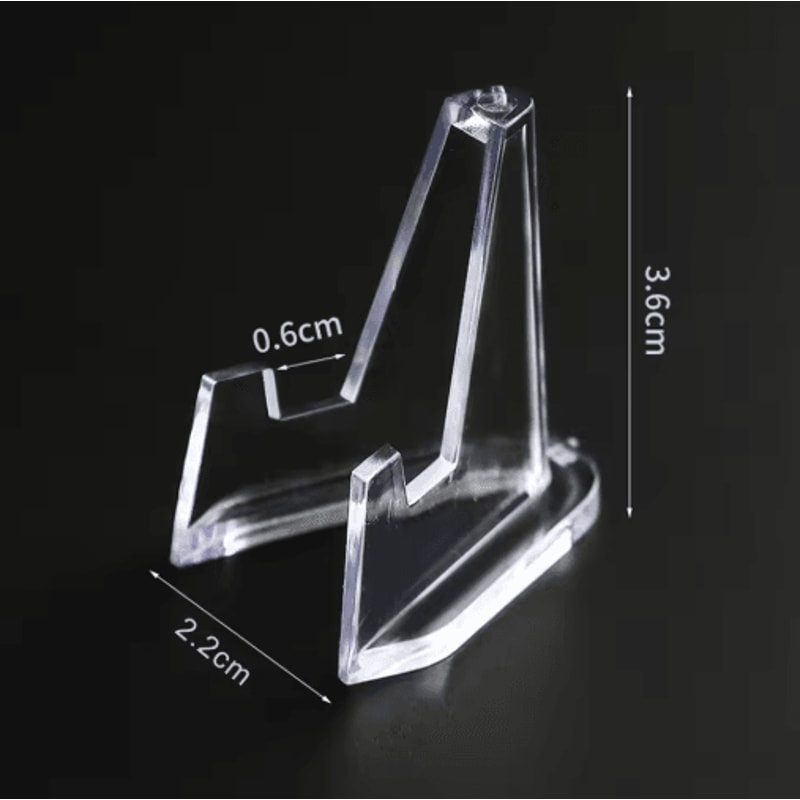 10Piece Clear Acrylic Coin Display Stand Easel Set 3