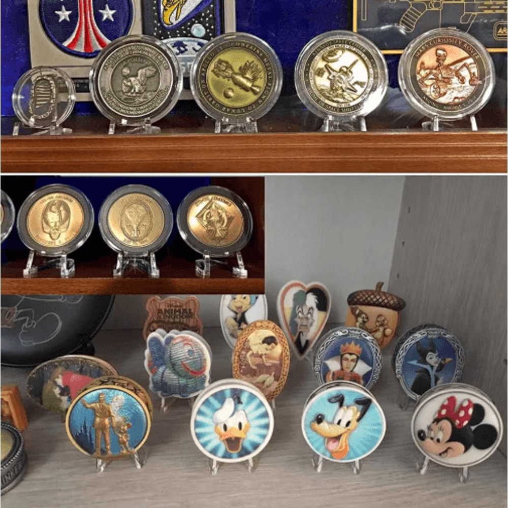 10Piece Clear Acrylic Coin Display Stand Easel Set 5