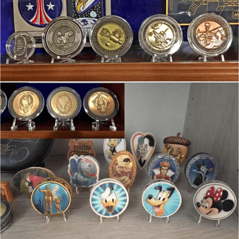 10Piece Clear Acrylic Coin Display Stand Easel Set 5