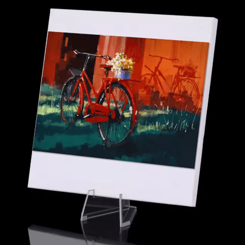 10Piece Clear Acrylic Coin Display Stand Easel Set 6