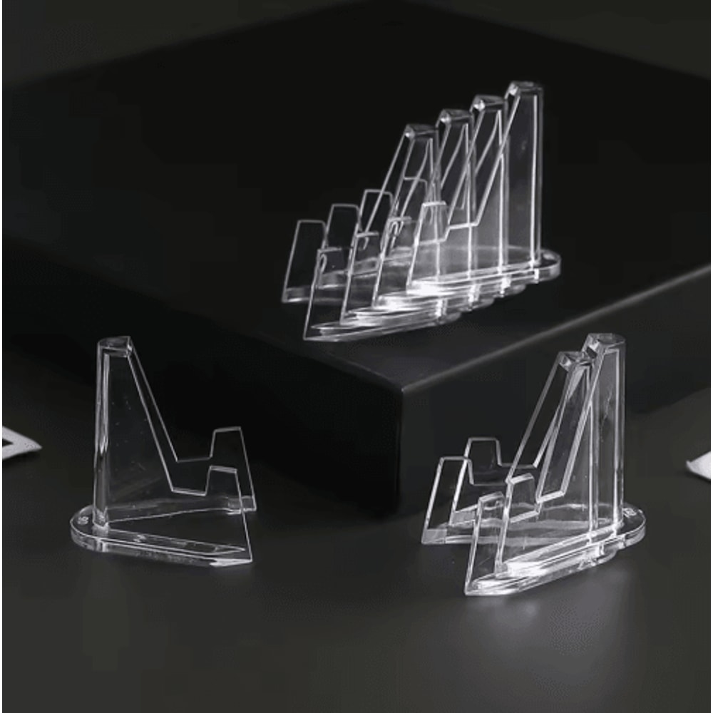 10Piece Clear Acrylic Coin Display Stand Easel Set 0