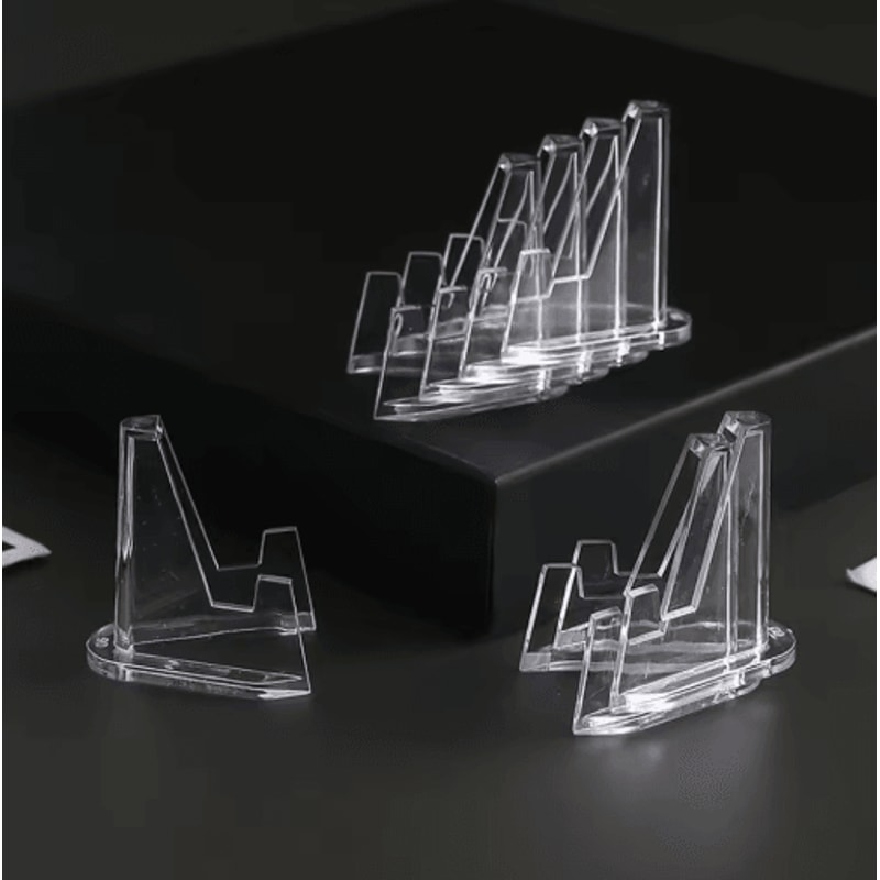 10Piece Clear Acrylic Coin Display Stand Easel Set 0