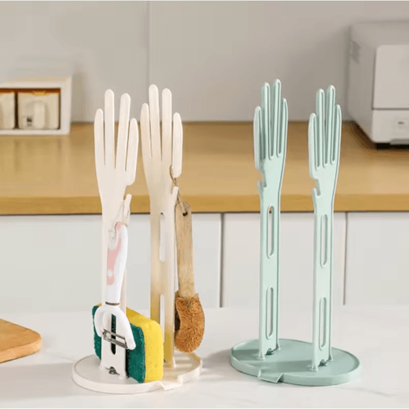 Kitchen Glove Stand Holder Rubber Glove Dryer Rack For Sink Countertop 6