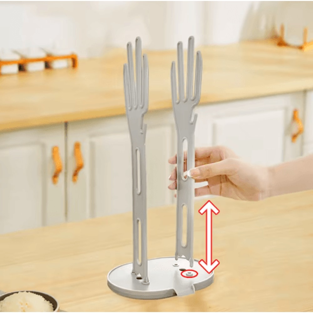 Kitchen Glove Stand Holder Rubber Glove Dryer Rack For Sink Countertop 7