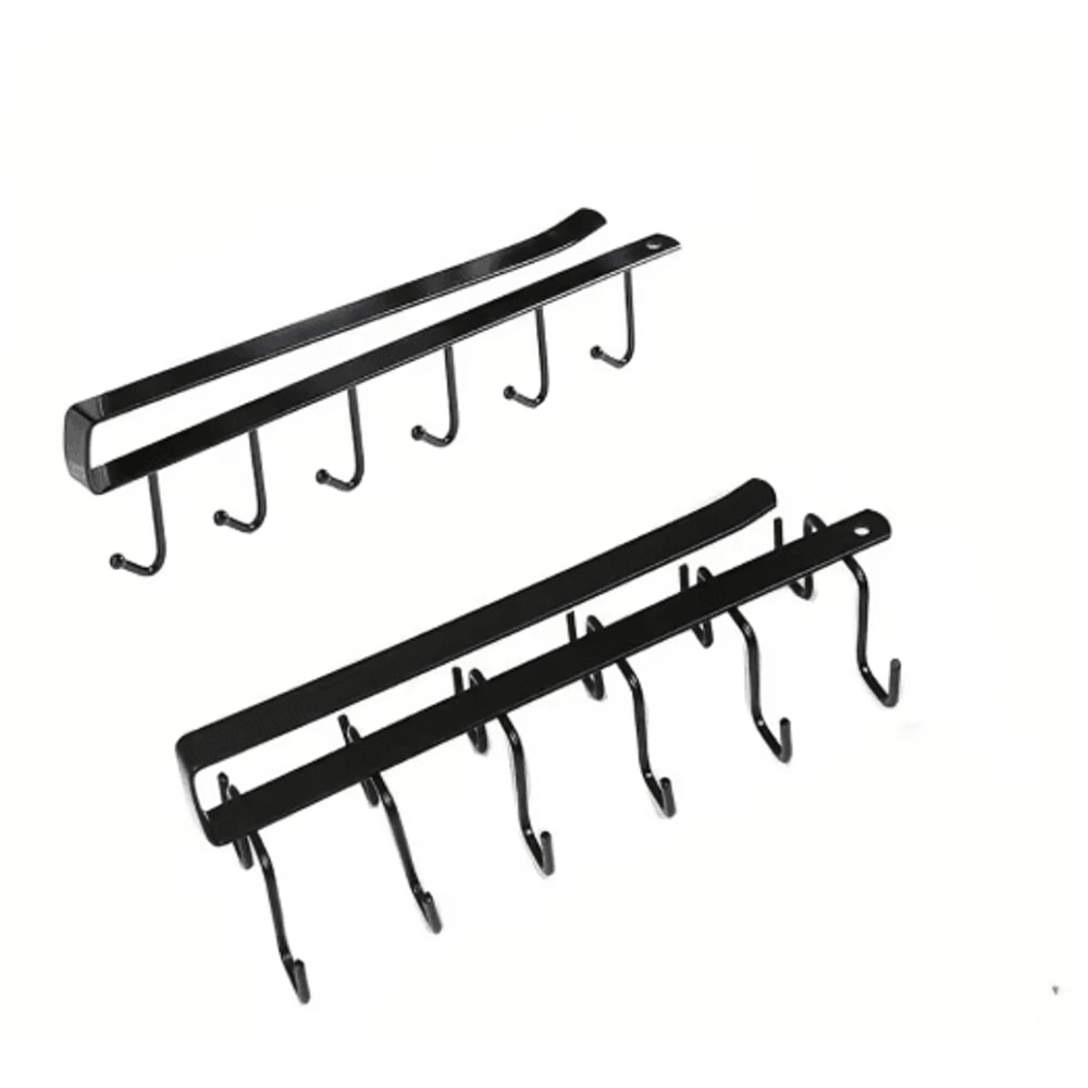 Under Cabinet Mug Hook Rack With 6 Or 12 Hanging Hooks 1