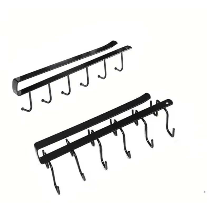 Under Cabinet Mug Hook Rack With 6 Or 12 Hanging Hooks 1