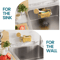 TAILI Gold Suction Cup Sponge Holder Rustproof Aluminum Sink Caddy 3