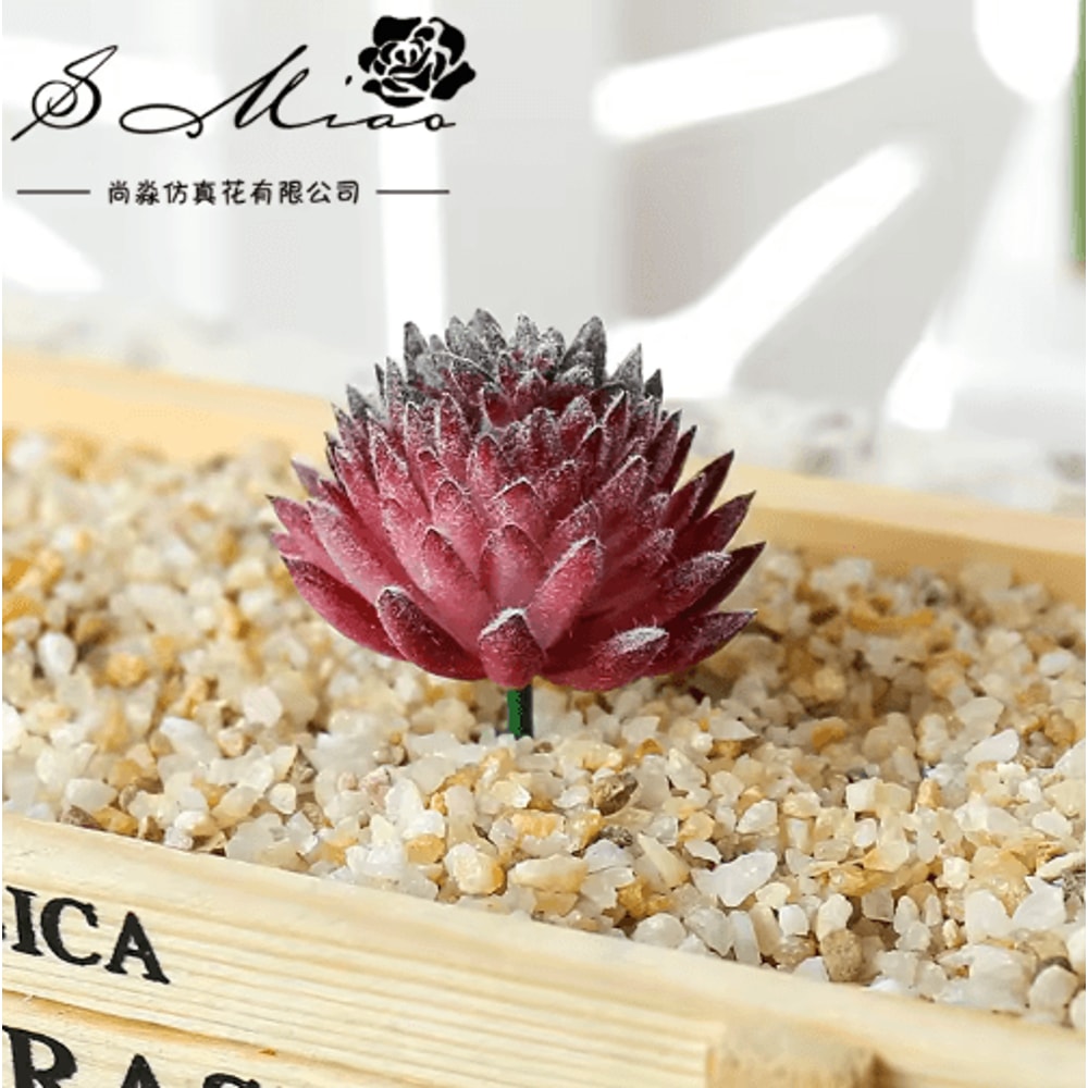 Lovely Mini Artificial Succulent Lotus Plant Decorative Ornament 5