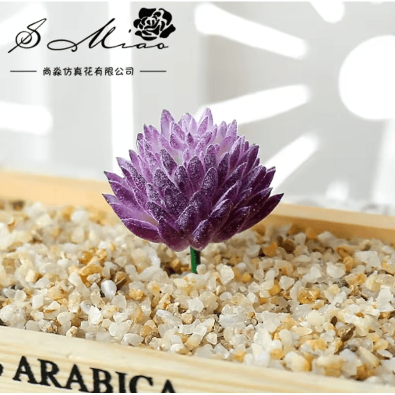 Lovely Mini Artificial Succulent Lotus Plant Decorative Ornament 7