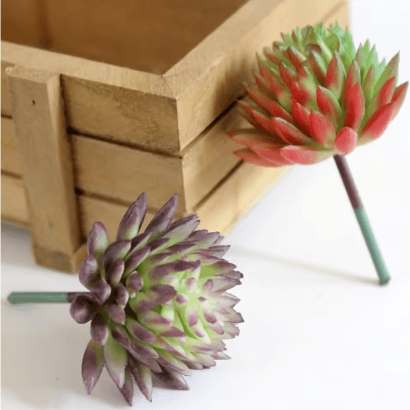 Lovely Mini Artificial Succulent Lotus Plant Decorative Ornament 13