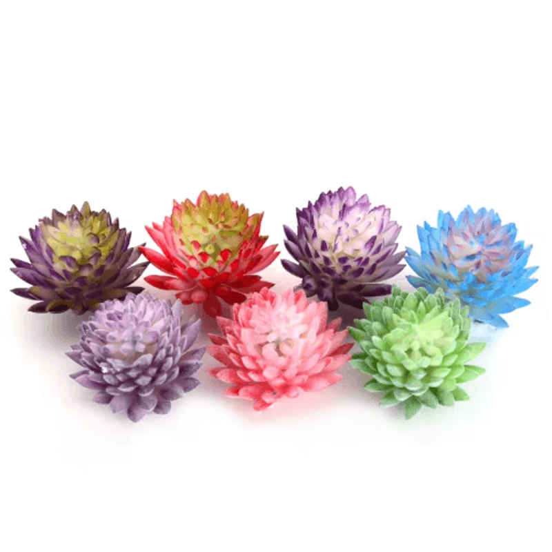 Lovely Mini Artificial Succulent Lotus Plant Decorative Ornament 14