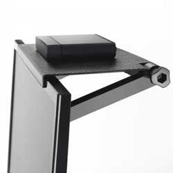 punch-free router & monitor top storage rack shelf