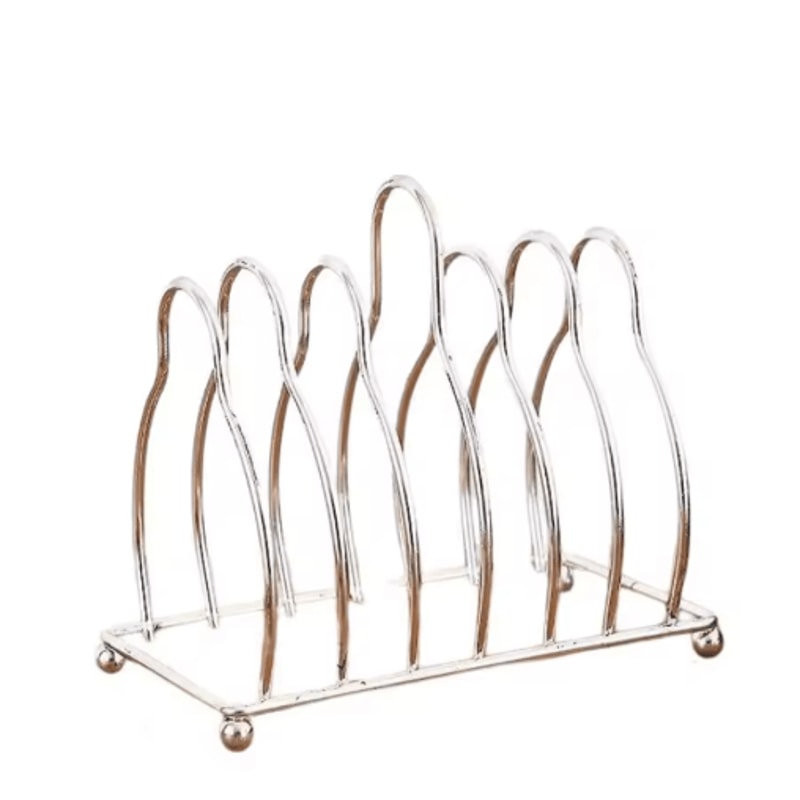 Small Gold Silver Iron Triangular Dish Draining Shelf 1