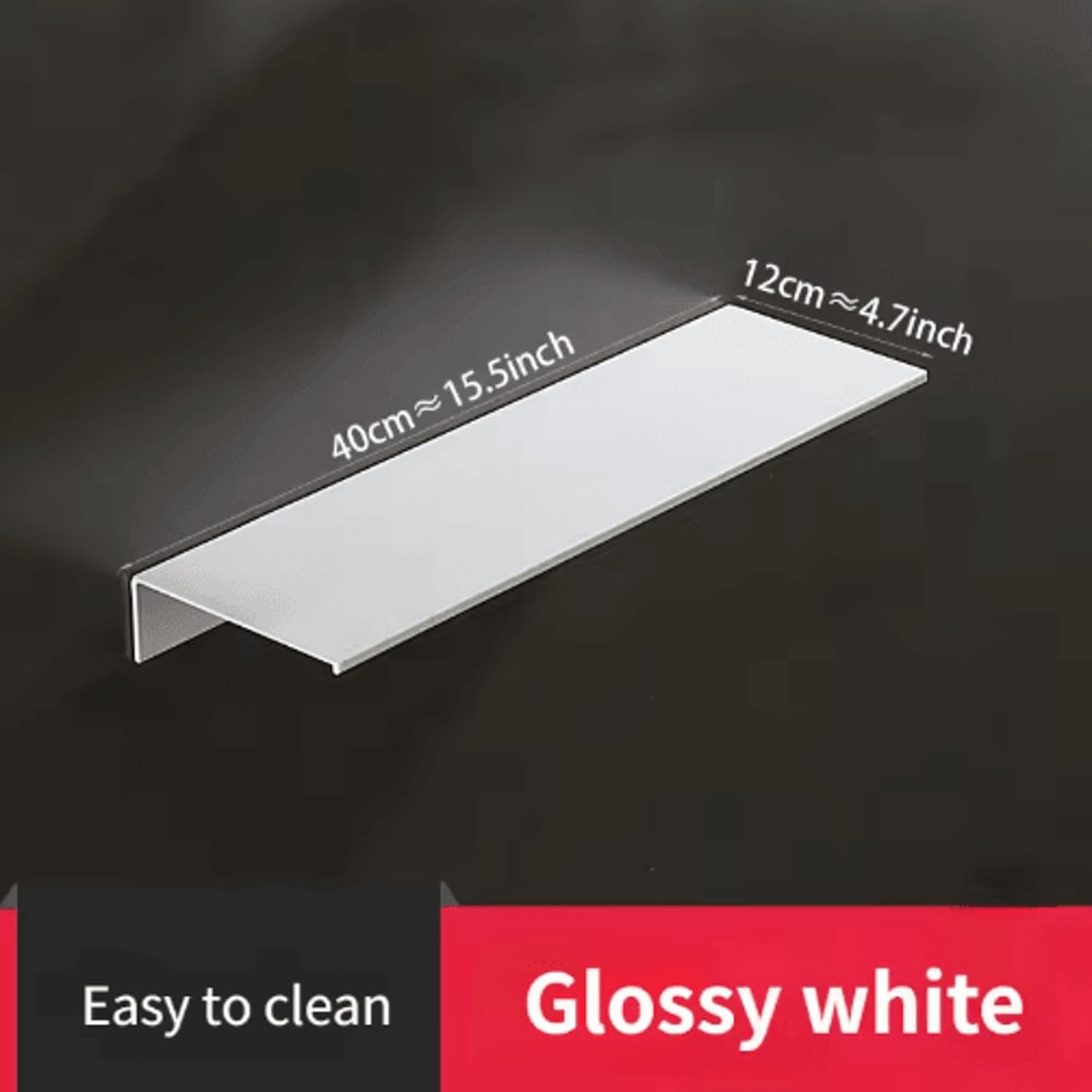 NoDrilling White Wall Shower Kitchen Storage Rack 11