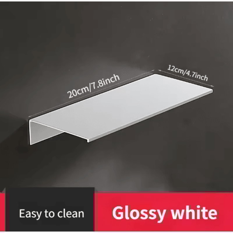 NoDrilling White Wall Shower Kitchen Storage Rack 15