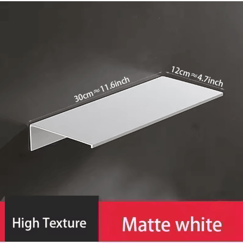 NoDrilling White Wall Shower Kitchen Storage Rack 5