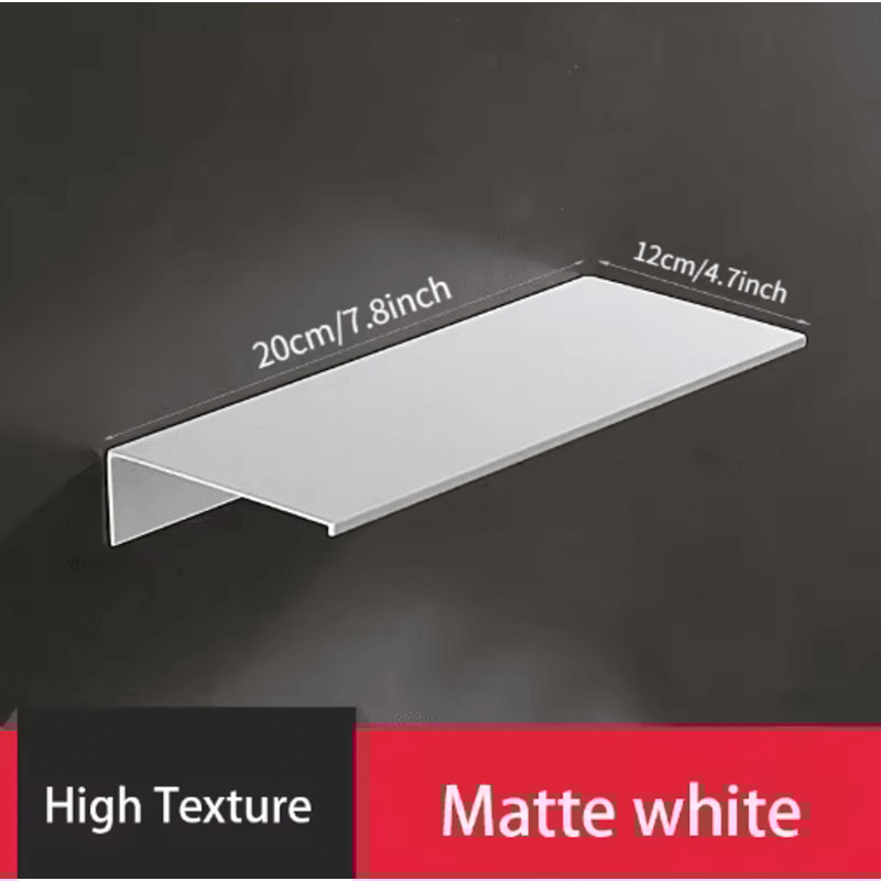 NoDrilling White Wall Shower Kitchen Storage Rack 7