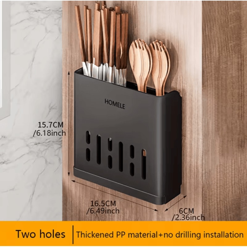 Multifunctional Flatware Organizer With Detachable Drain Base 1