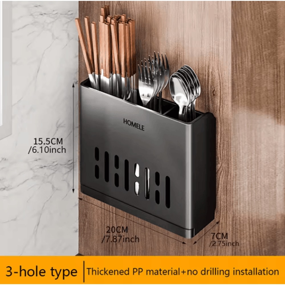 Multifunctional Flatware Organizer With Detachable Drain Base 2
