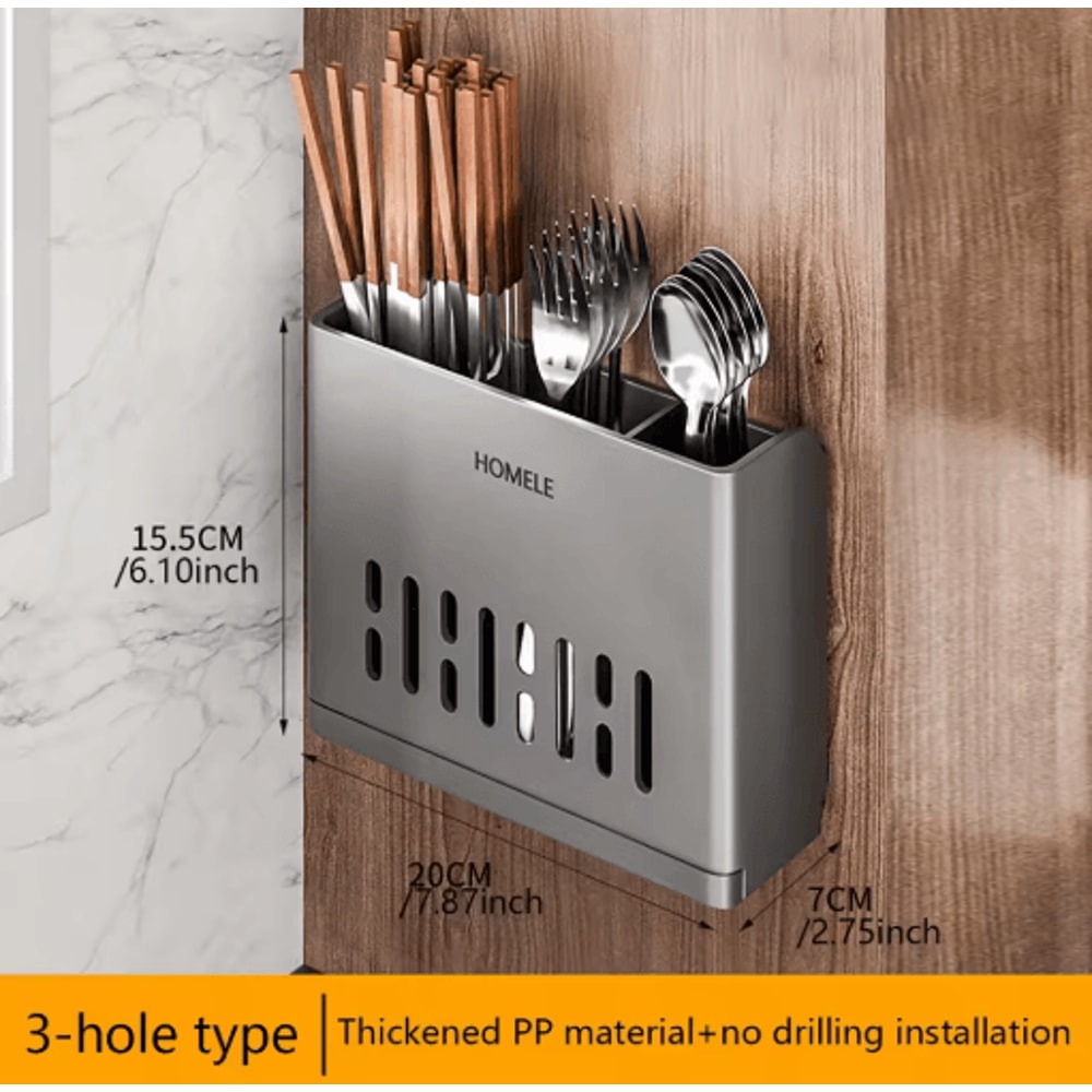 Multifunctional Flatware Organizer With Detachable Drain Base 5