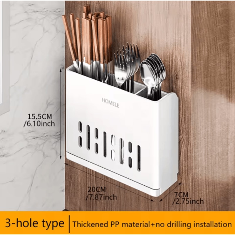 Multifunctional Flatware Organizer With Detachable Drain Base 8