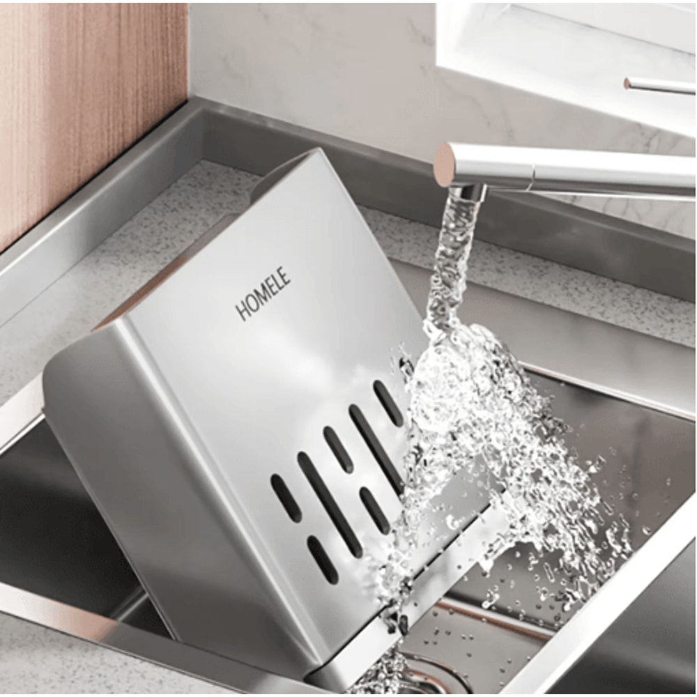 Multifunctional Flatware Organizer With Detachable Drain Base 11