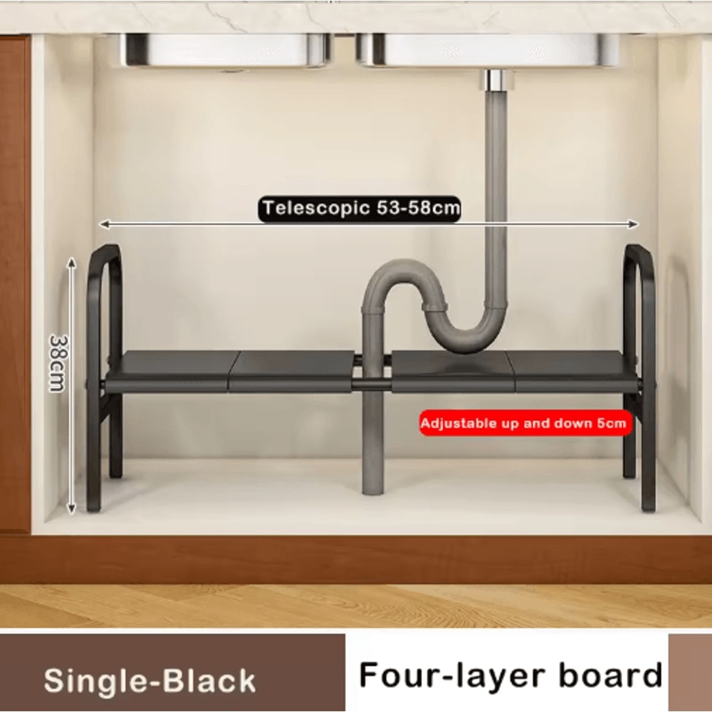 Flexible Telescopic Under Sink Shelf Organizer Rack 1