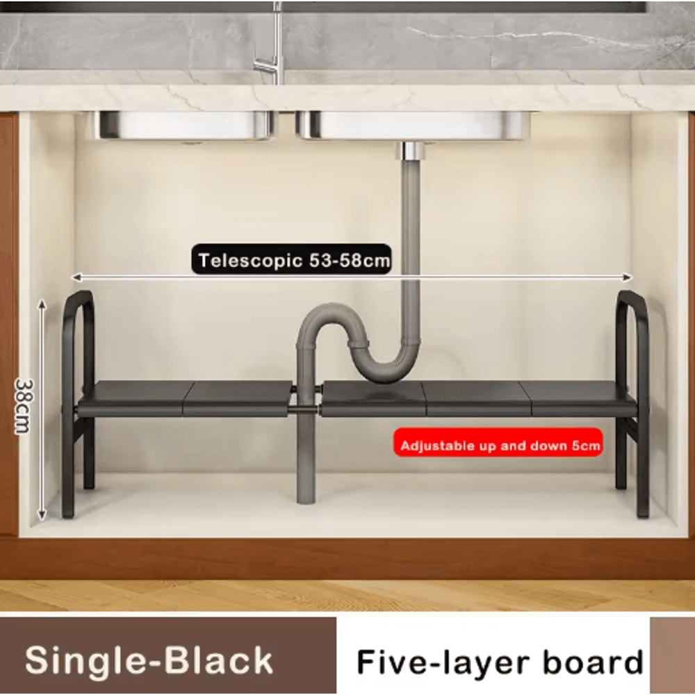 Flexible Telescopic Under Sink Shelf Organizer Rack 2