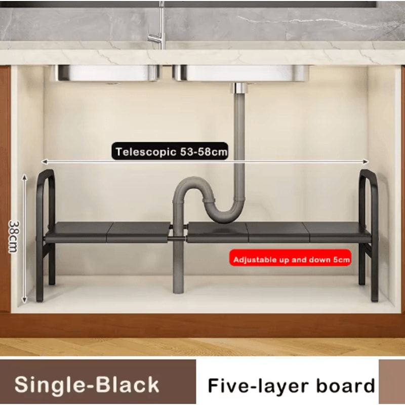 Flexible Telescopic Under Sink Shelf Organizer Rack 2