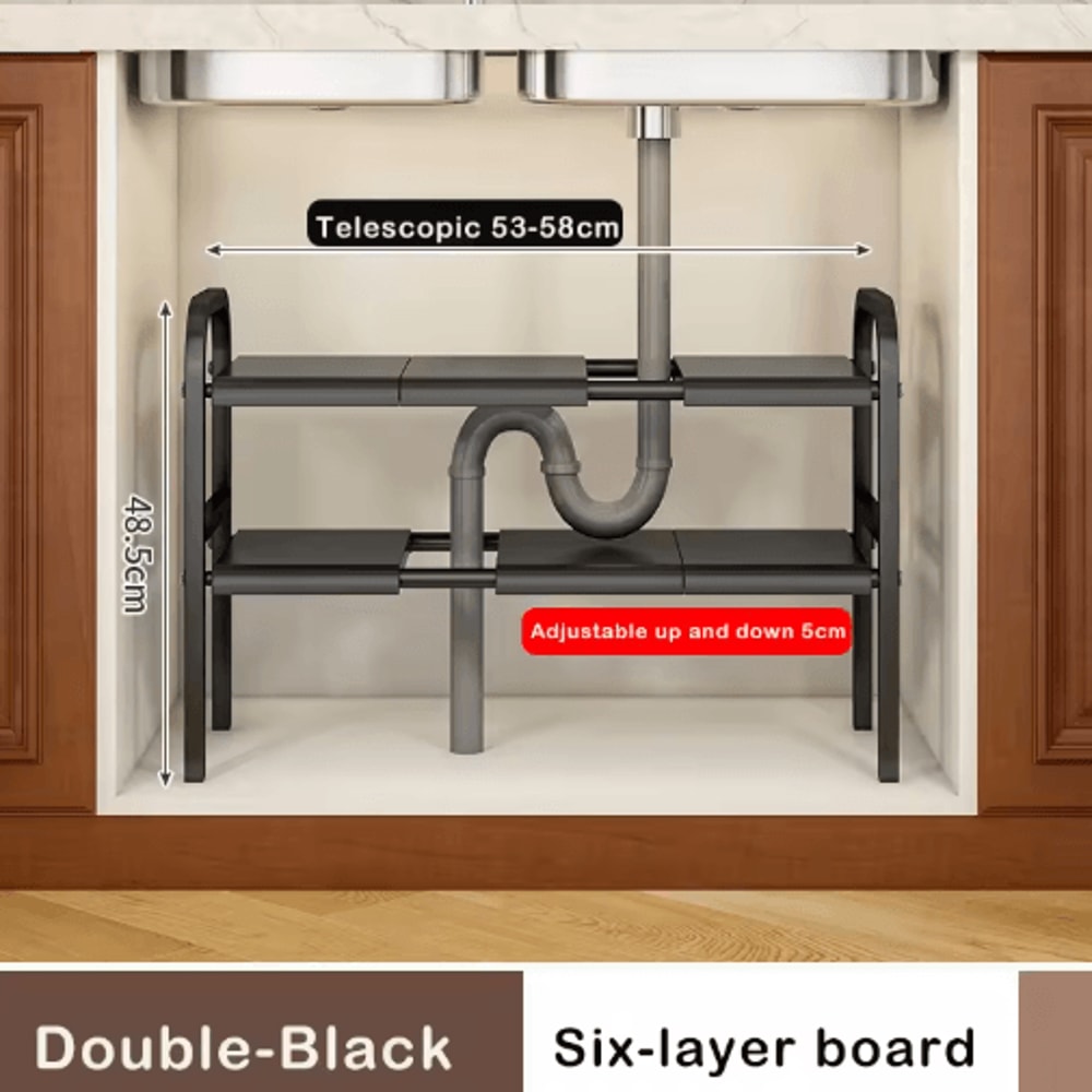 Flexible Telescopic Under Sink Shelf Organizer Rack 5