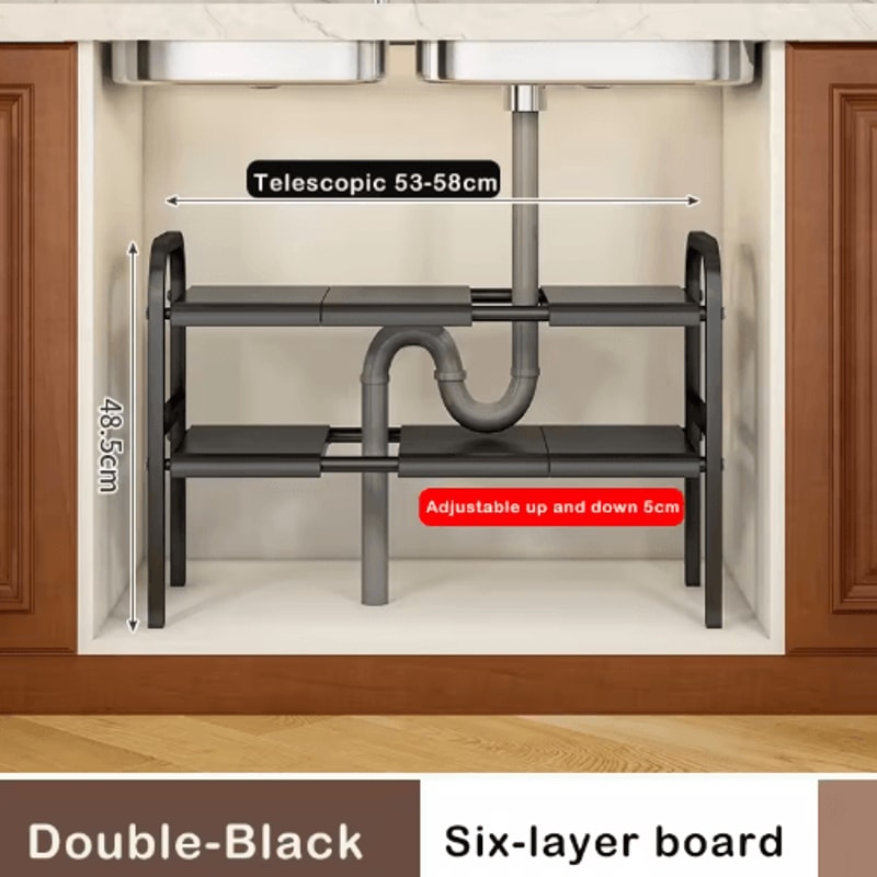 Flexible Telescopic Under Sink Shelf Organizer Rack 5