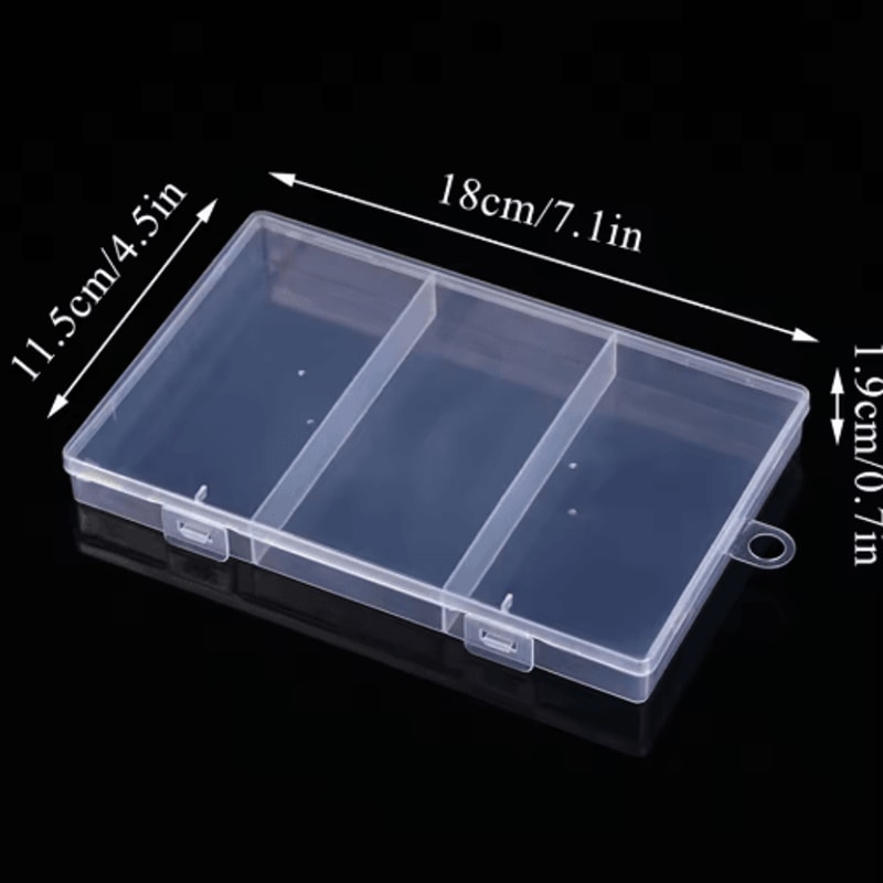 Transparent Plastic Jewelry Craft Organizer Storage Box 6
