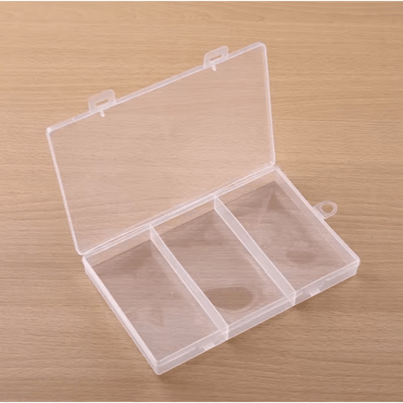 Transparent Plastic Jewelry Craft Organizer Storage Box 0