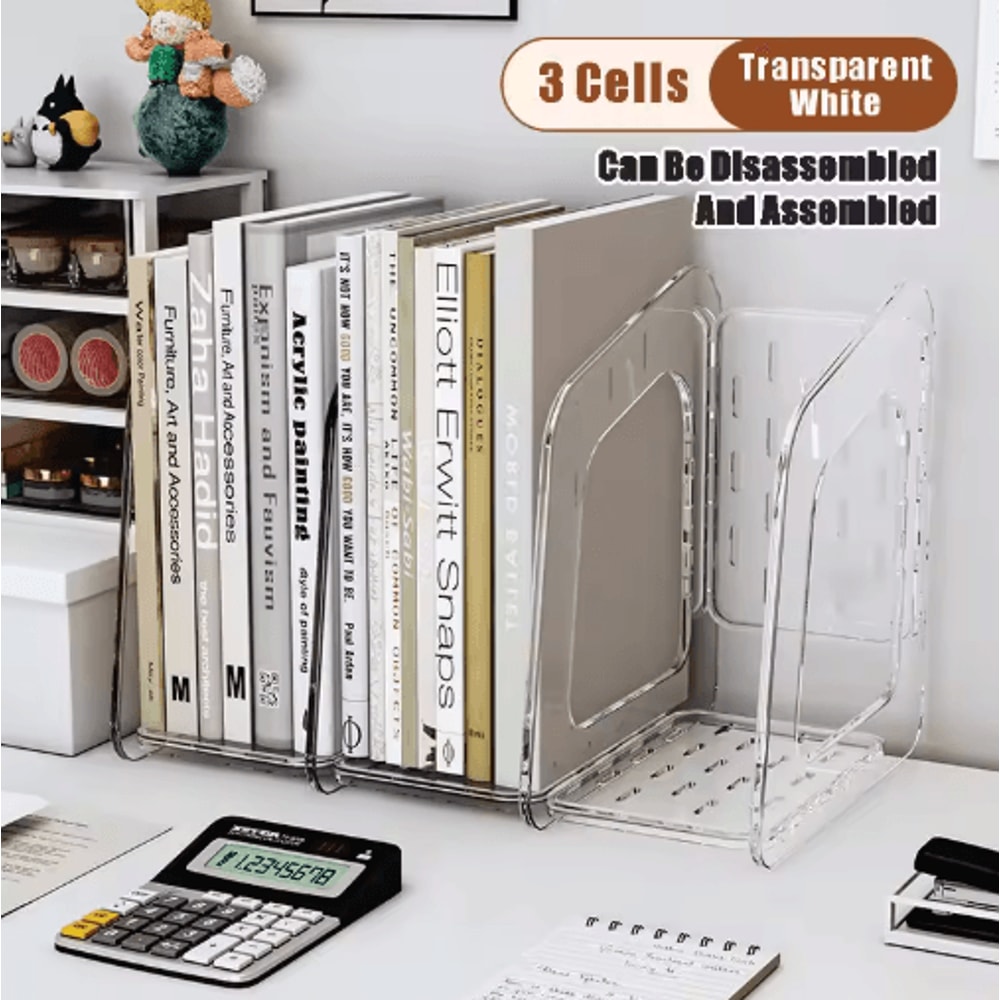 ClearView A4 Acrylic Vertical File Organizer For Desk Office 1