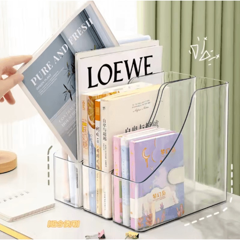 ClearView A4 Acrylic Vertical File Organizer For Desk Office 9