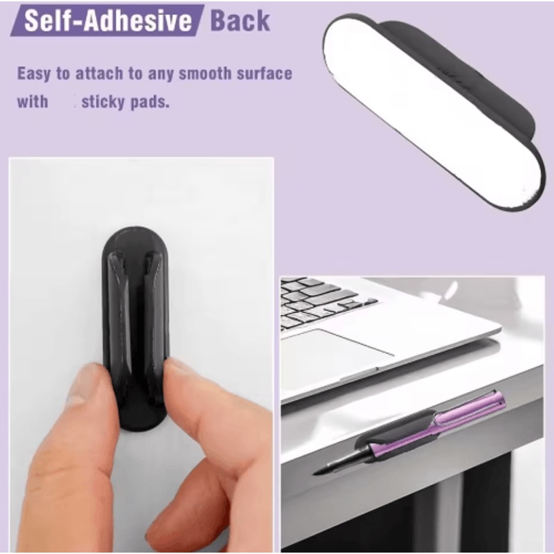 StickSecure SelfAdhesive Pen Holder Clip For Desk Organization 7