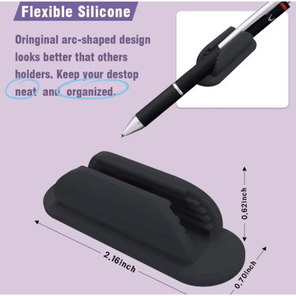StickSecure SelfAdhesive Pen Holder Clip For Desk Organization 9