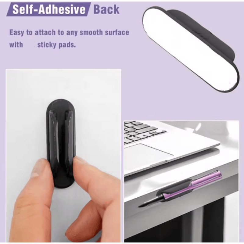 StickSecure SelfAdhesive Pen Holder Clip For Desk Organization 11
