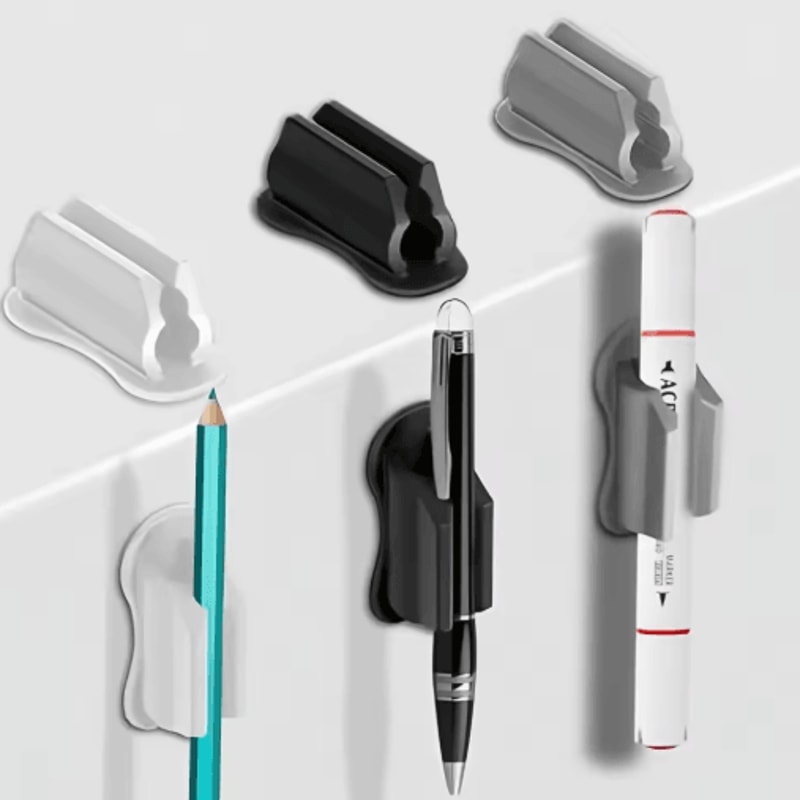 StickSecure SelfAdhesive Pen Holder Clip For Desk Organization 0