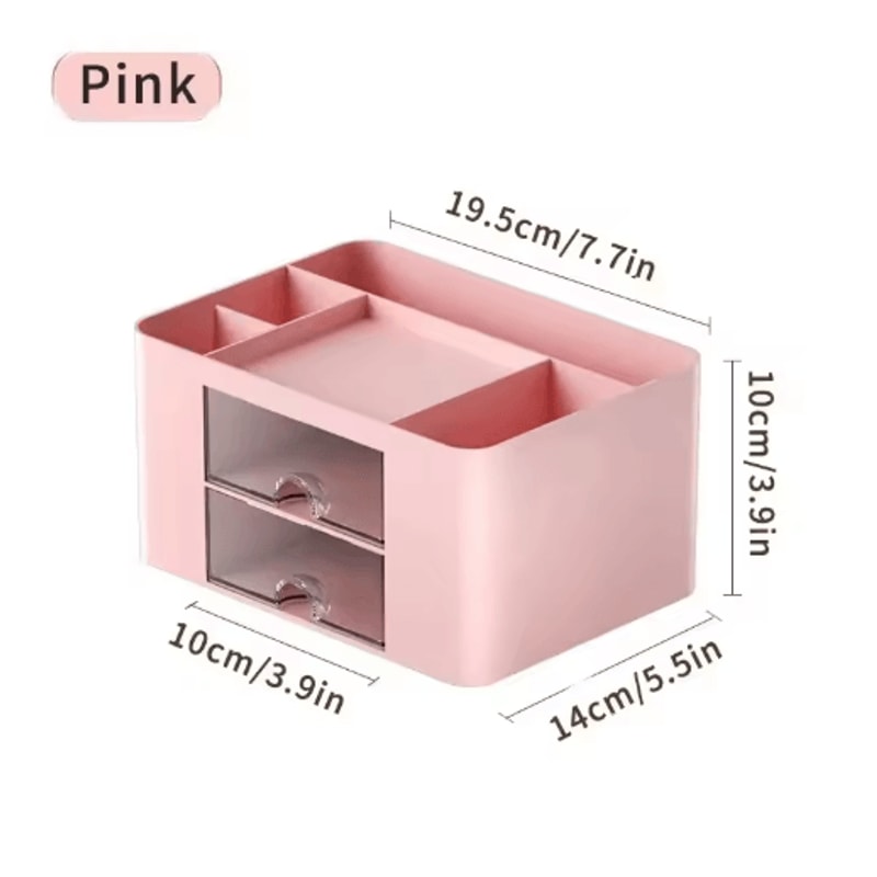 DualDrawer MultiFunctional Desk Organizer With 2 Storage Drawers 1