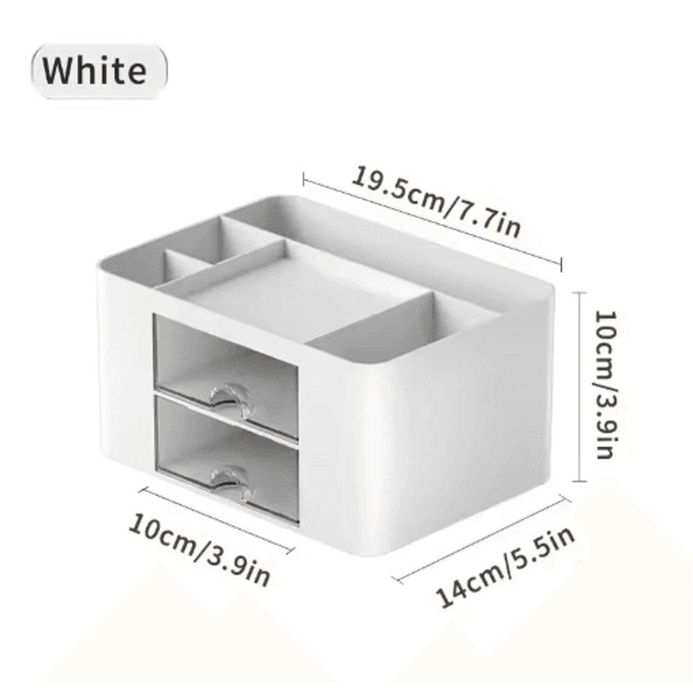 DualDrawer MultiFunctional Desk Organizer With 2 Storage Drawers 5