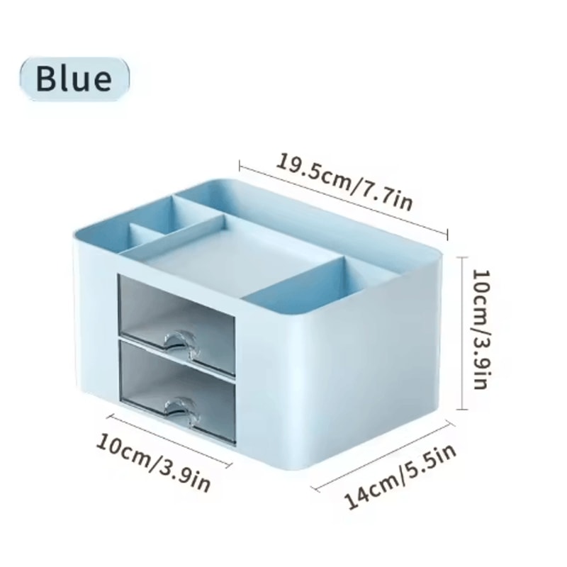 DualDrawer MultiFunctional Desk Organizer With 2 Storage Drawers 6