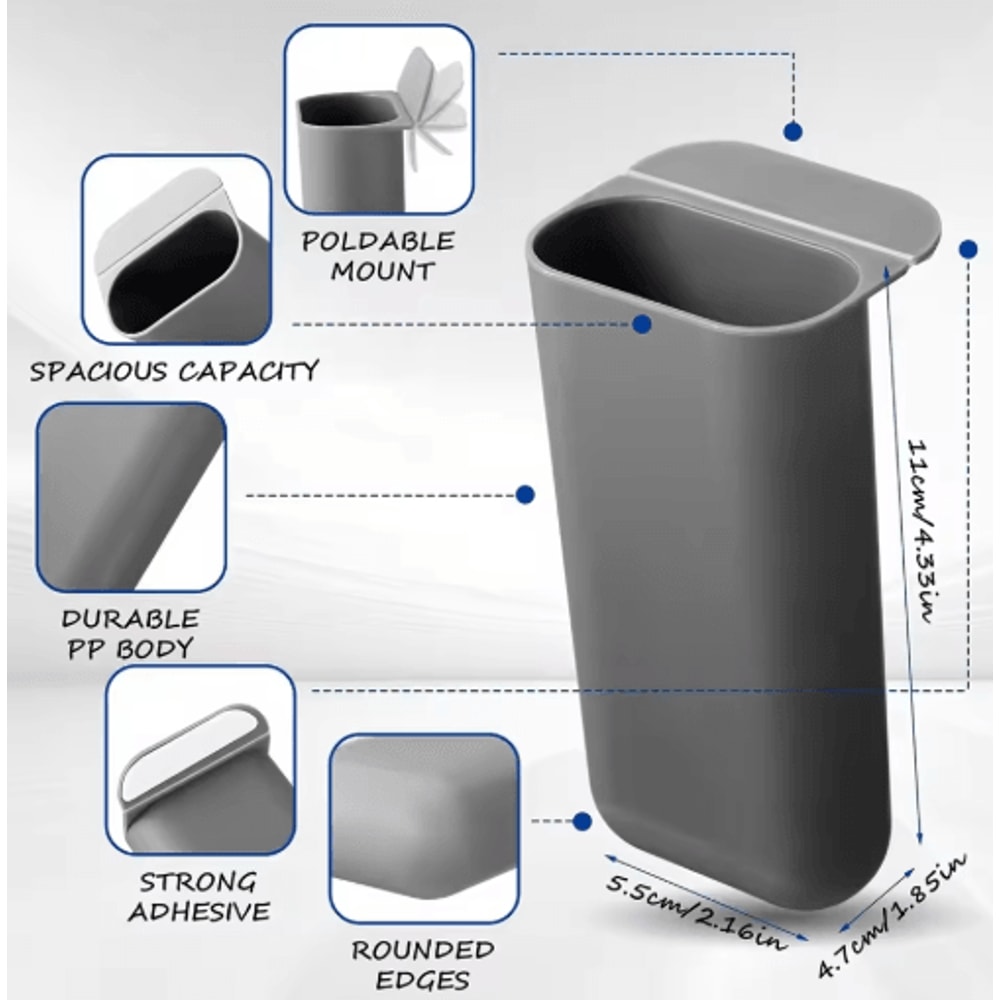 ClipLock Adhesive Desk Pen Holder Set For Easy Workspace Organization 9