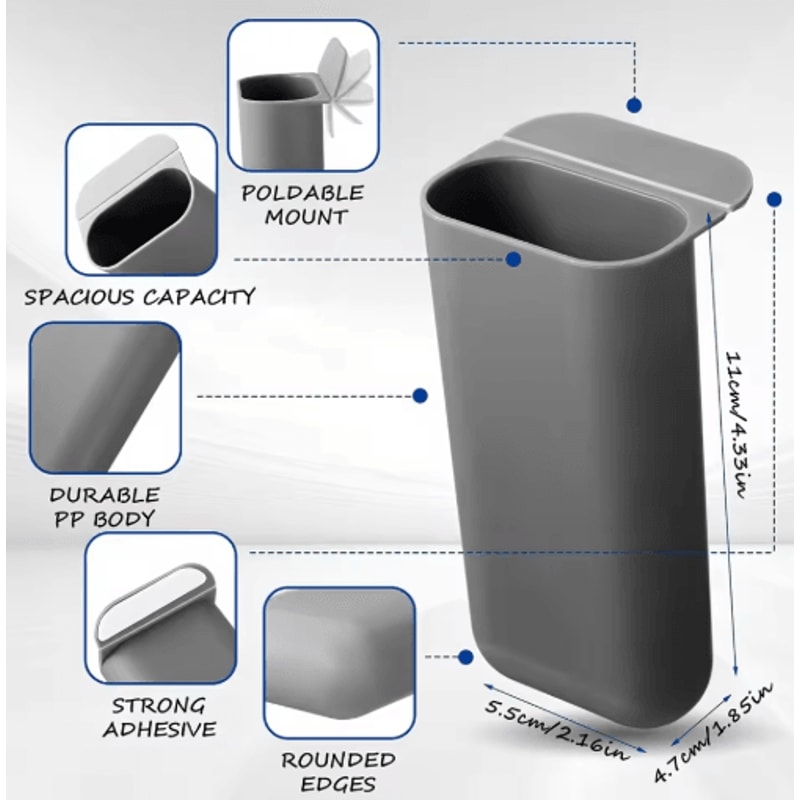 ClipLock Adhesive Desk Pen Holder Set For Easy Workspace Organization 9