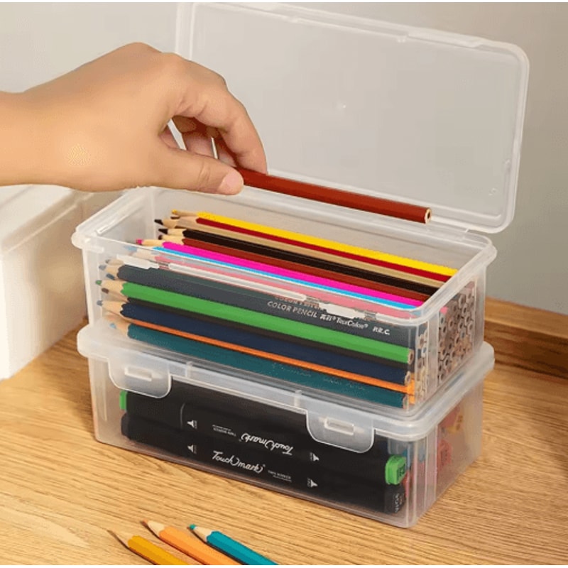 CarryEase Portable Desktop Pencil Case Office Supplies Storage Box 3