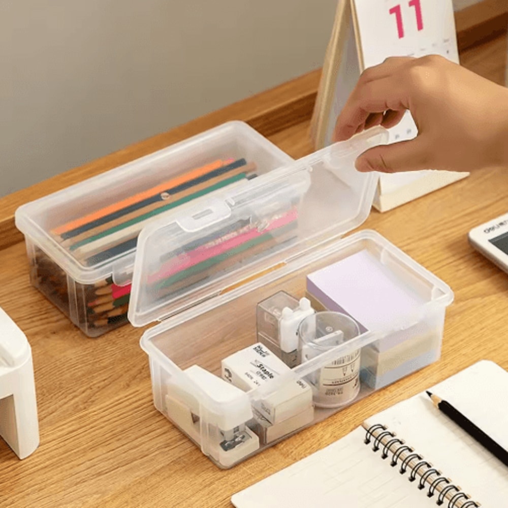 CarryEase Portable Desktop Pencil Case Office Supplies Storage Box 5