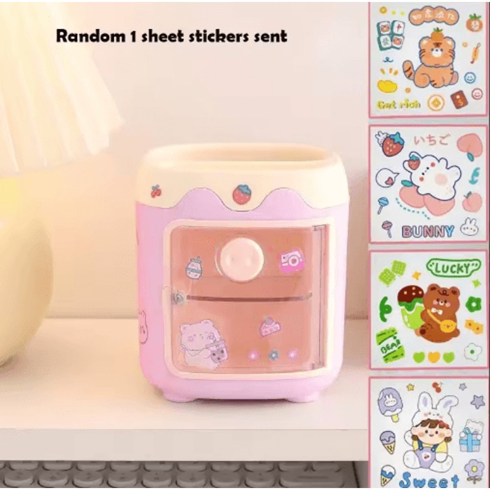 Kawaii Large Pen Holder Multifunction Desk Organizer For Stationery And Makeup 2