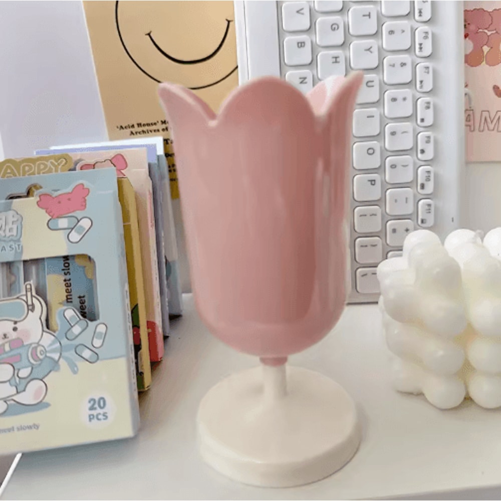 INS Tulip Plastic Pen Holder Desktop Storage Bucket Organizer 3