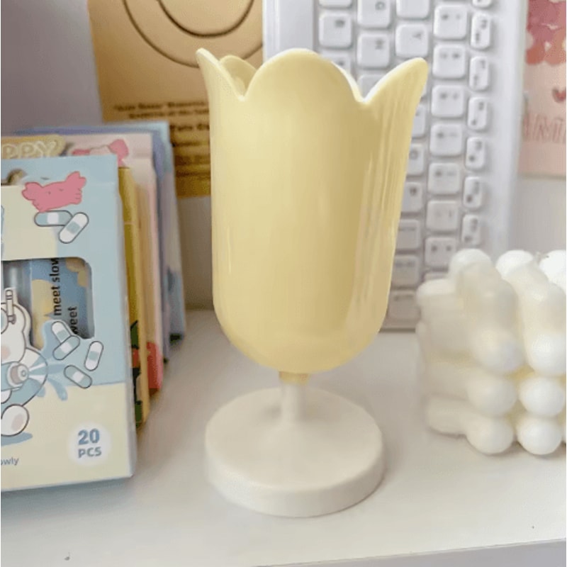 INS Tulip Plastic Pen Holder Desktop Storage Bucket Organizer 4